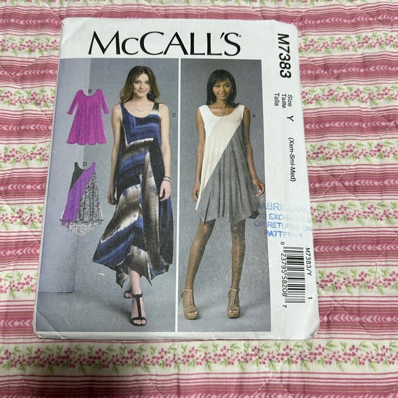 McCall’s M7383 pattern xsm - sm- med- Misses knit pullover dress- uncut - Picture 6 of 7